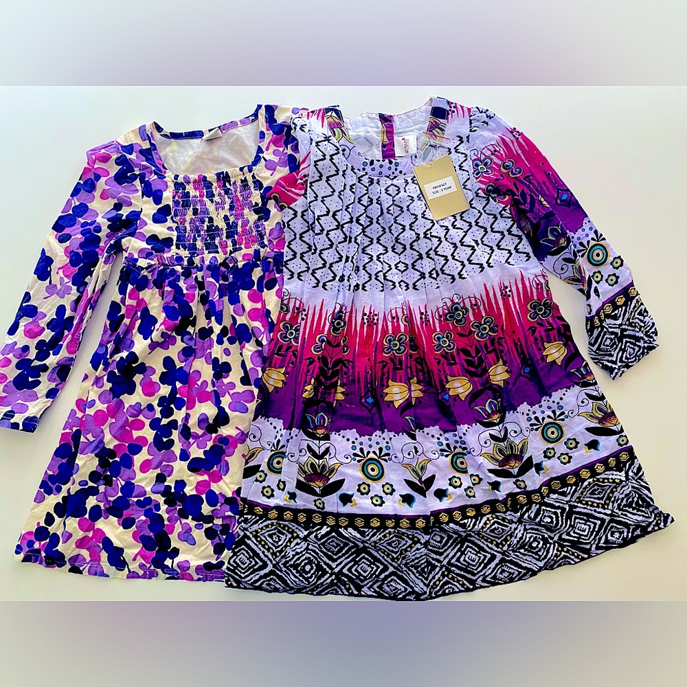 Yo Baby & Old Navy dresses, both size 5T. Girls dresses.
